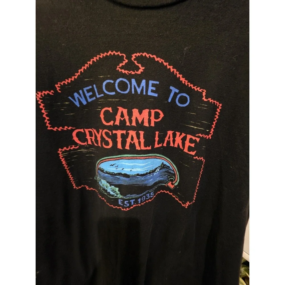 Friday The 13th Graphic T-shirt Camp Crystal Lake Men's Size XXL Long Sleeve Tee